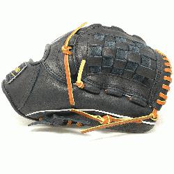 r or utility 12 inch baseball glove is made with black stiff Americ