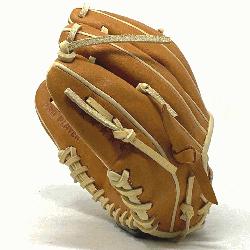 lassic 10 inch trainer baseball glove is made with tan stiff American Kip leather. Smaller 