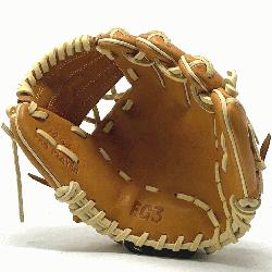  10 inch trainer baseball glove is made with tan stiff American Kip lea