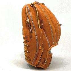  classic 11 inch baseball glove is made with orange stiff American Kip leather. with r
