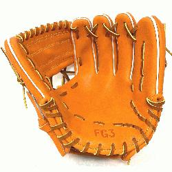 sic small 11 inch baseball glove is made with orange stiff American Kip leathe