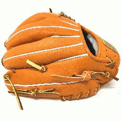 all 11 inch baseball glove is made with orange stiff American Kip leather. Unique anchor laces ad