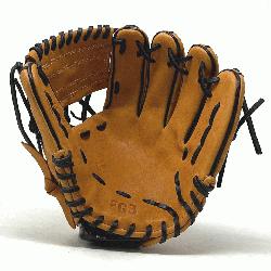 inch baseball glove is made with tan stiff American Ki