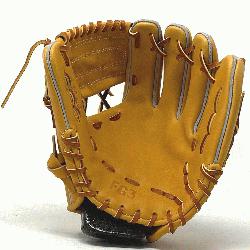 5 inch baseball glove is made with tan stiff American