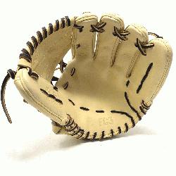  11.5 inch baseball glove is made with blonde stiff American Kip leather. Un