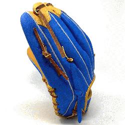  inch outfield baseball glove is made with tan stiff American Kip leather. Unique leather finger t