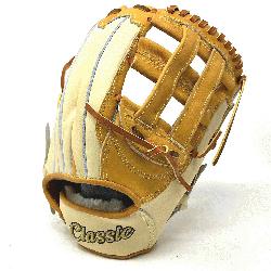 sic 12.75 inch outfield baseball glove is made with tan stiff American Kip leather (Tan