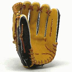  12.75 inch baseball glove is made with tan stiff American Kip