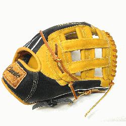 pThis classic 12.75 inch baseball glove is made with tan stiff American Kip leather. Unique le