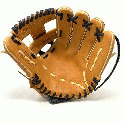 c 11.5 inch baseball glove is made with tan stiff Amer