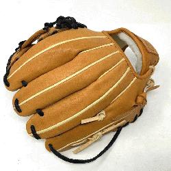 This classic 11.5 inch baseball glove is made with tan stiff American Kip leather