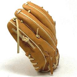 11.5 inch baseball glove is made with tan stif