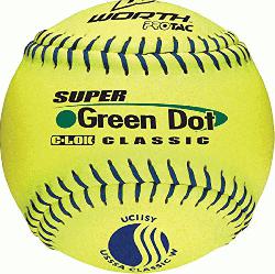 slow pitch practice softball is composed of a high-impact cork center with cover-to-core bo