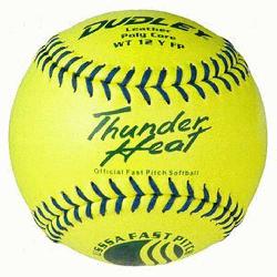 udley WT 12 Inch Fastpitch USSSA Softballs (1 dozen) : Leather cover is hi