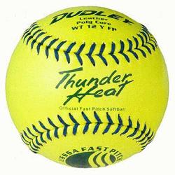 h Fastpitch USSSA Softballs (1 dozen) : Leather cover is 