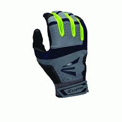 Easton HS9 Neon Batting Gloves Adult 1 Pair (Grey-Red, XL) : T