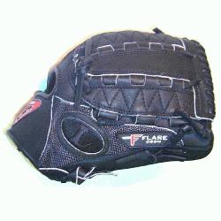 e Slugger Black Mesh 12 Pro Flare Series Dual Hinge Web Baseball Glove