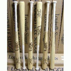 ille Slugger 6 pack of professional wood baseball bats.  P72 Turning model used by Derek Je