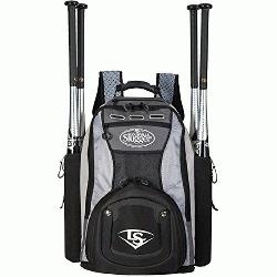 le Slugger Series 9 Stick Pack Back Pack EBS914-SP : Inverted cargo hatch. Embroidered logo