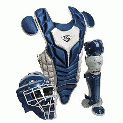 lle Slugger PGS514-STY Series 5 Youth Catchers Gear Set Helmet Features Glossy 