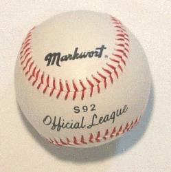 Official League Baseball (1 each) : Markwort Official Baseball with Syn-Tan cover with cork and r