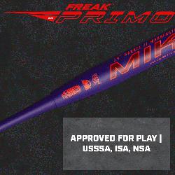  Primo Maxload USSSA Slowpitch Softall Bat  The Miken Freak Primo Maxload slow pit