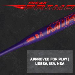  Primo Maxload USSSA Slowpitch Softall Bat  The Miken Freak Primo Maxload slow pit