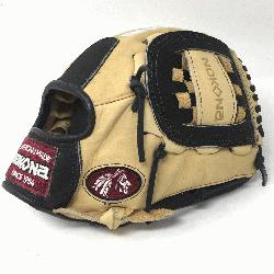  Glove made of American Bison and Supersoft Steerhide leather combined in black and cream