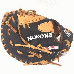 Nokona youth first base mitts are assembled like a work of art with elite travel ball