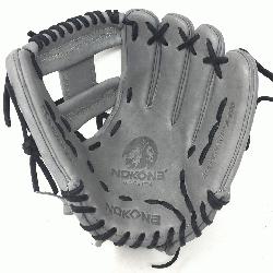  Nokona glove is made with stiff American Kip Leather. This 