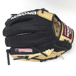 rican Bison and Super soft Steerhide leather combined in black and cream colors. Nokona Alp