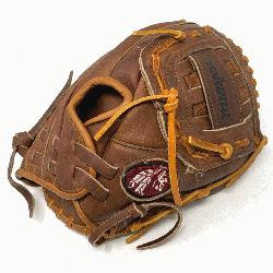 a American Made Baseball Glove with Classic Walnut Steer Hide. 11 inch pattern and closed back with
