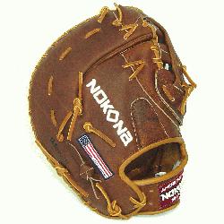 Walnut W-N70 12.5 inch First Base Glove is inspired by Nokona