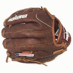 ;   Nokona Classic Walnut Youth Baseball Glove. 10.5 inch with cl