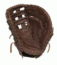 13 First Base Pattern H Web Open Back Leather: Stampede™ + Kangaroo Shearling Cuff Hand: R