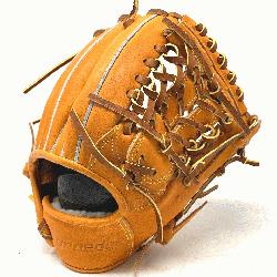 5 inch orange Japan Kip baseball glove with