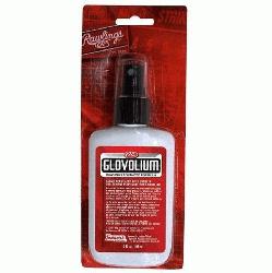 lovolium glove oil is available in a 4oz spray. Many ball players prefer the