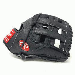anThe Rawlings PRO1000HB Black Horween Heart of the Hide Baseball Glove is 12 in