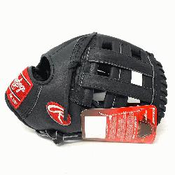 he Rawlings PRO1000HB Black Horween Heart of the Hide Baseball Glove is 12 inch