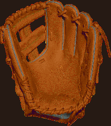 This Rawlings Heart of the Hide tan leather baseball glove, featuri