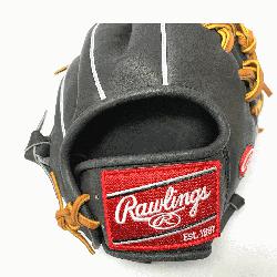 Rawlings Dark Shadow Black Heart of the Hide Leather and Tan Laces 11.5 Pro