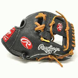 Rawlings Dark Shadow Black Heart of the Hide Leather and Tan Laces 11.5 Pro200 Baseball Glove w