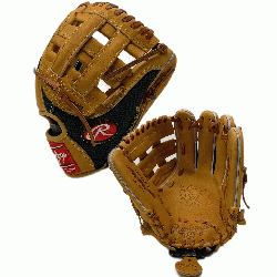 Constructed from Rawlings world-renowned Tan Heart of the Hide steer leather and pro deco mesh bac