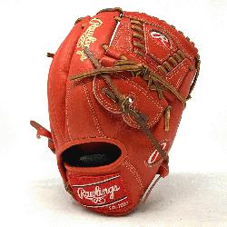 PRO205-30RODM baseball glove is 11.75 inches in size and has a unique Heart of the Hide red orange 