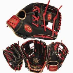 e Rawlings Heart of the Hide 11.75-inch infield glove adds a touch of style to a classi