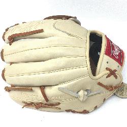 gs Heart of the Hide Camel leather and brown laced. 11.5 inch Modified Trap Web and Open Back. De