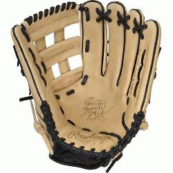 the Hide 12.75” baseball glove features a the PRO H Web pattern, which 