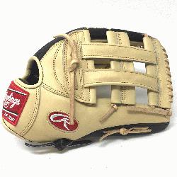 Rawlings Heart of the Hide Camel and Black PRO3030 H Web with open back.