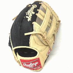 Rawlings Heart of the Hide Camel and Black PRO3030 H Web with open back.