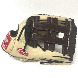 s Heart of the Hide 12.75 inch baseball glove. H Web. Open Back. Camel with chocolate b